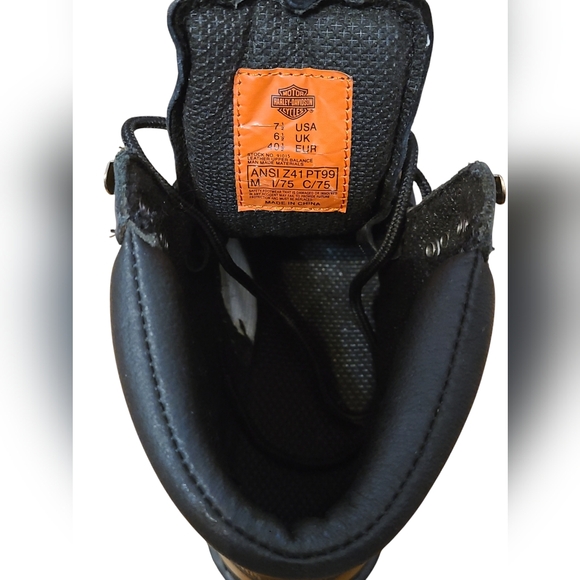 Harley-Davidson size 7½ M black boots - Picture 8 of 12